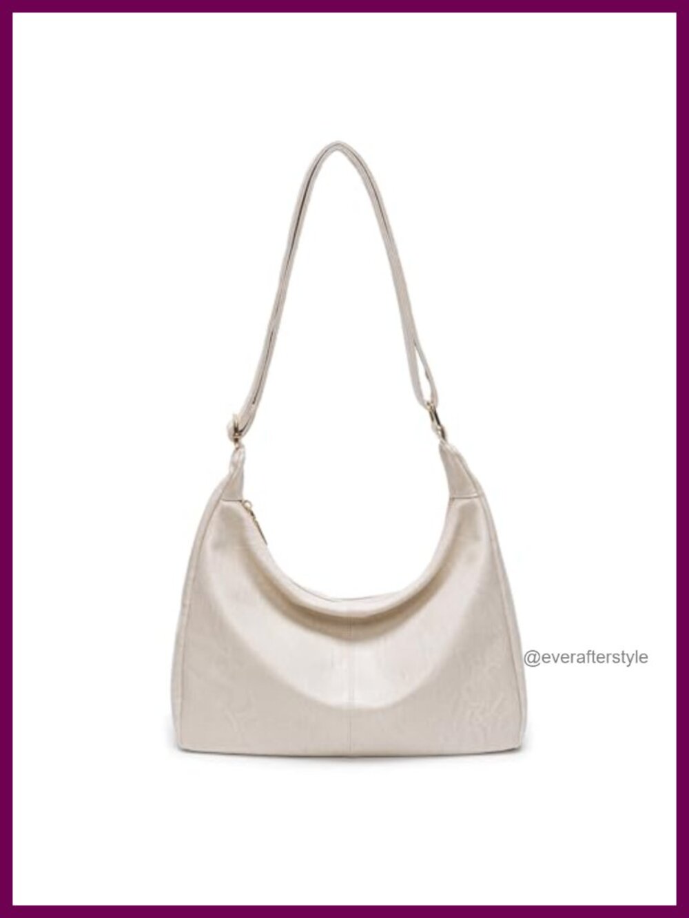 Slouchy Hobo Shoulder Bag Foldable Crossbody PU Leather Purse